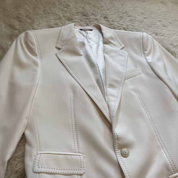 Dolce & Gabbana Men's White Cream Sicilia Single Breasted Blazer - Size 36 US - Picture 5 of 16